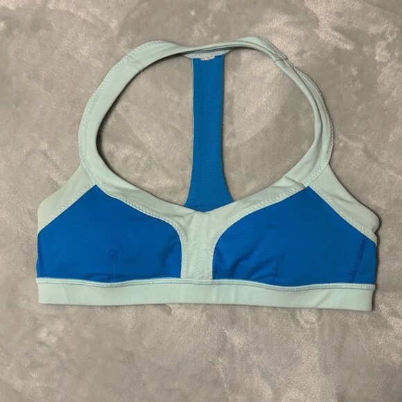 Lululemon Run Sprint Sports Bra Beach Blanket Blue Medium Support Racerback 6 - Picture 7 of 7